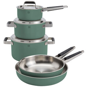 ZWILLING Pure 8-pc Stainless Steel Cookware Set - Green, Green, hires
