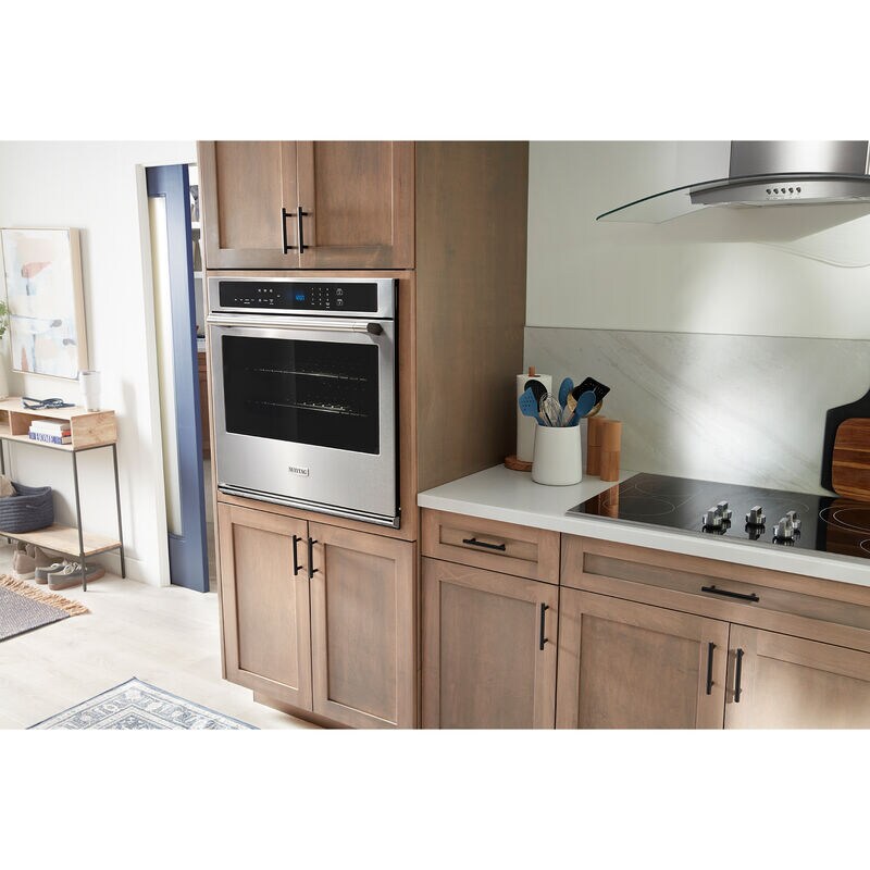 Maytag 27 in. 4.3 cu. ft. Electric Single Wall Oven with True European Convection - Fingerprint Resistant Stainless, , hires