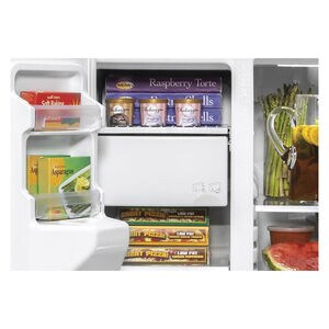 GE 36 in. 21.8 cu. ft. Counter Depth Side by Side Refrigerator with Ice & Water Dispenser - Fingerprint Resistant Stainless, Fingerprint Resistant Stainless, hires