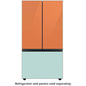 Samsung BESPOKE 3-Door French Door Bottom Panel for Refrigerators - Morning Blue Glass, , hires