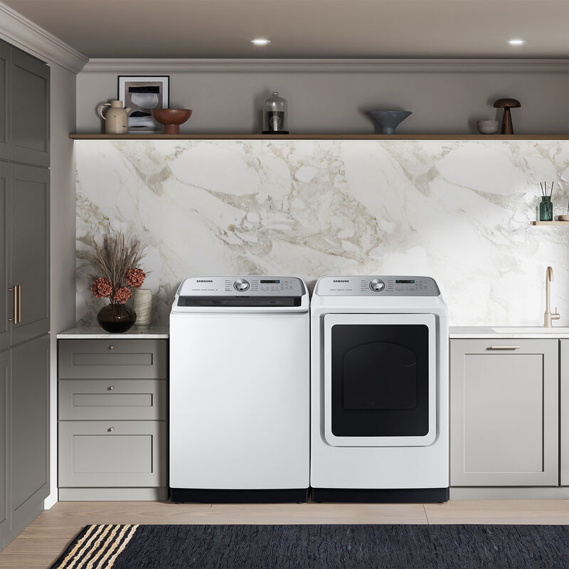 Samsung 27 in. 5.5 cu. ft. Smart Top Load Washer with Super Speed Wash - White, White, hires
