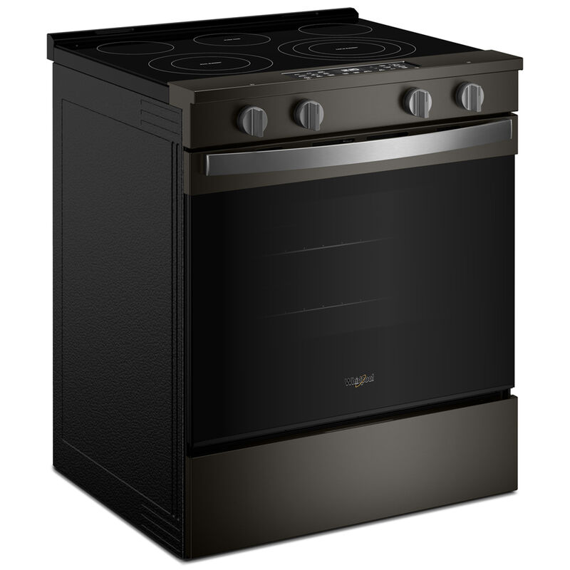 Whirlpool 30 in. 5.3 cu. ft. Smart Air-Fry Standard Convection Electric Range with Radiant Burners - Black Stainless Steel, , hires