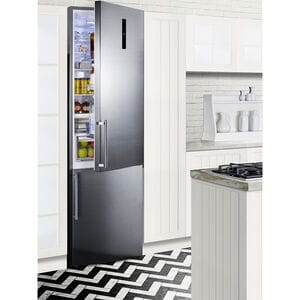 Summit 24 in. 11.7 cu. ft. Counter Depth Bottom Freezer Refrigerator with Ice Maker - Stainless Steel, , hires