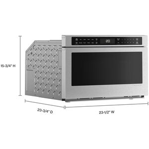 KitchenAid 24 in. 1.3 cu. ft. 950W Drawer Microwave with Sensor Cooking - Stainless Steel with PrintShield Finish, , hires