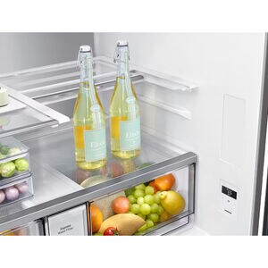 Samsung Bespoke 36 in. 22.5 cu. ft. Smart Counter Depth 4-Door French Door Refrigerator with Internal Water Dispenser - Fingerprint Resistant Stainless Steel, Fingerprint Resistant Stainless, hires