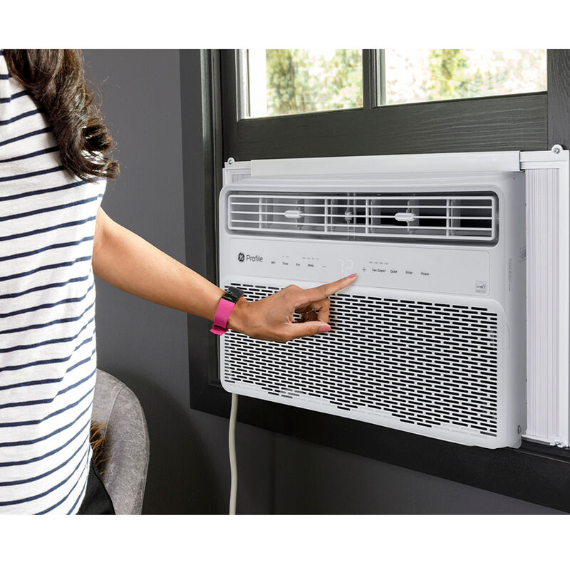 GE Profile 10,000 BTU Smart Energy Star Window Air Conditioner with Inverter, 3 Fan Speeds & Remote Control - White, , hires