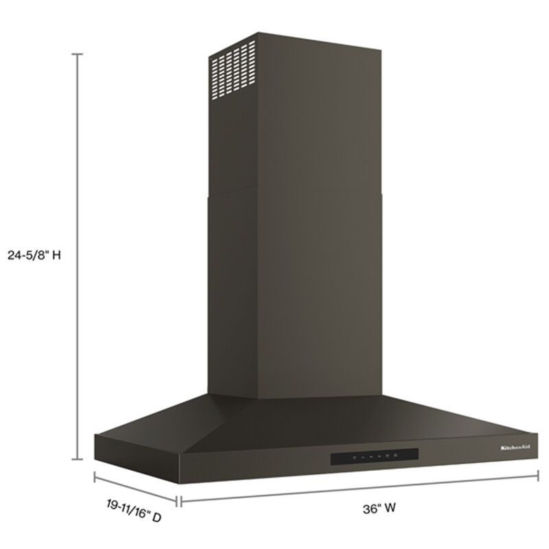 KitchenAid 36 in. Convertible Chimney Style Range Hood with 400