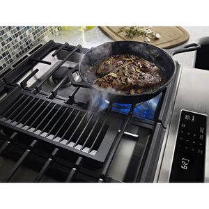 KitchenAid 30 in. 6.4 cu. ft. True European Convection Slide-In Dual Fuel Range with 4 Sealed Burners - Stainless Steel, , hires