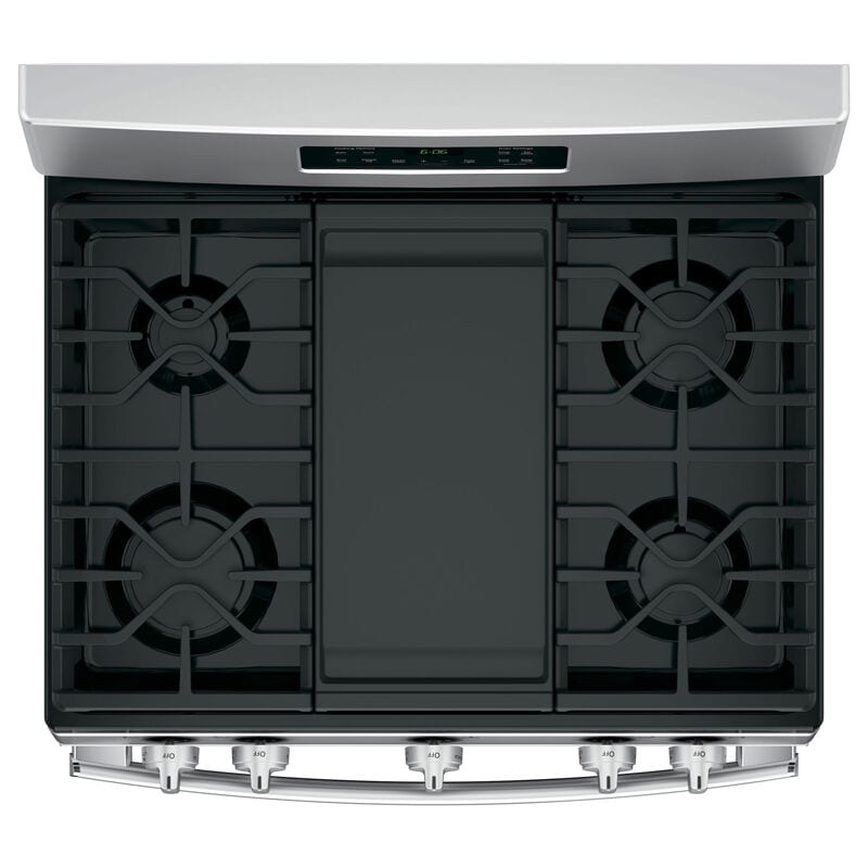 GE 30 in. 5 cu. ft. Gas Range with 5 Sealed Burners & Griddle - Stainless Steel, Stainless Steel, hires