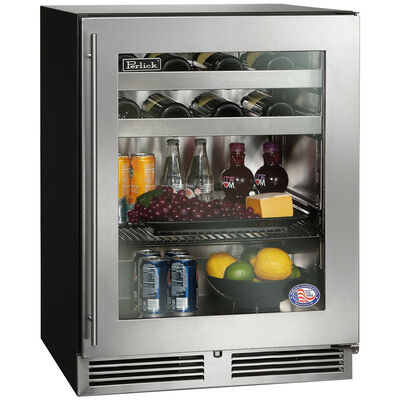 Perlick ADA Compliant Series 24 in. Built-In 4.8 cu. ft. Compact Beverage Center with Pull-Out Shelves & Digital Control - Custom Panel Ready | HA24BB-4-4R
