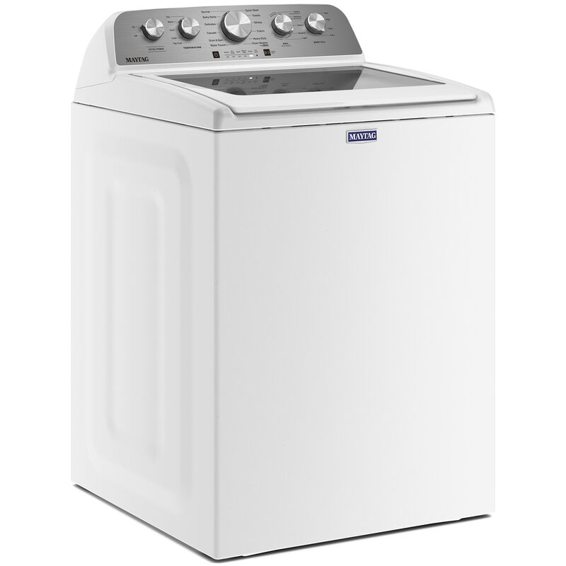 Maytag 27.75 in. 4.8 cu. ft. Top Load Washer with Extra Power Button - White, White, hires