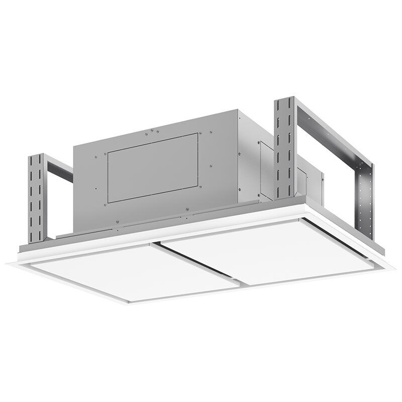 Zephyr 43 in. Smart Convertible Ceiling Style Range Hood with 3 Fan Speeds & 3 LED Lights - White, , hires