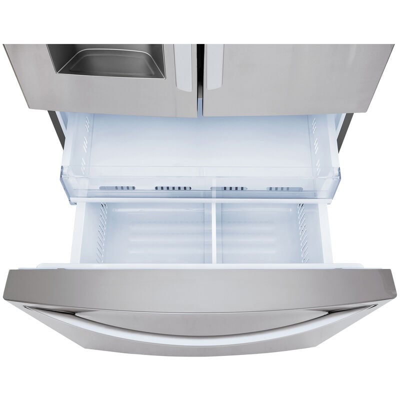 LG 36 in. 27.7 cu. ft. Smart French Door Refrigerator with Ice & Water Dispenser - PrintProof Stainless Steel, PrintProof Stainless Steel, hires