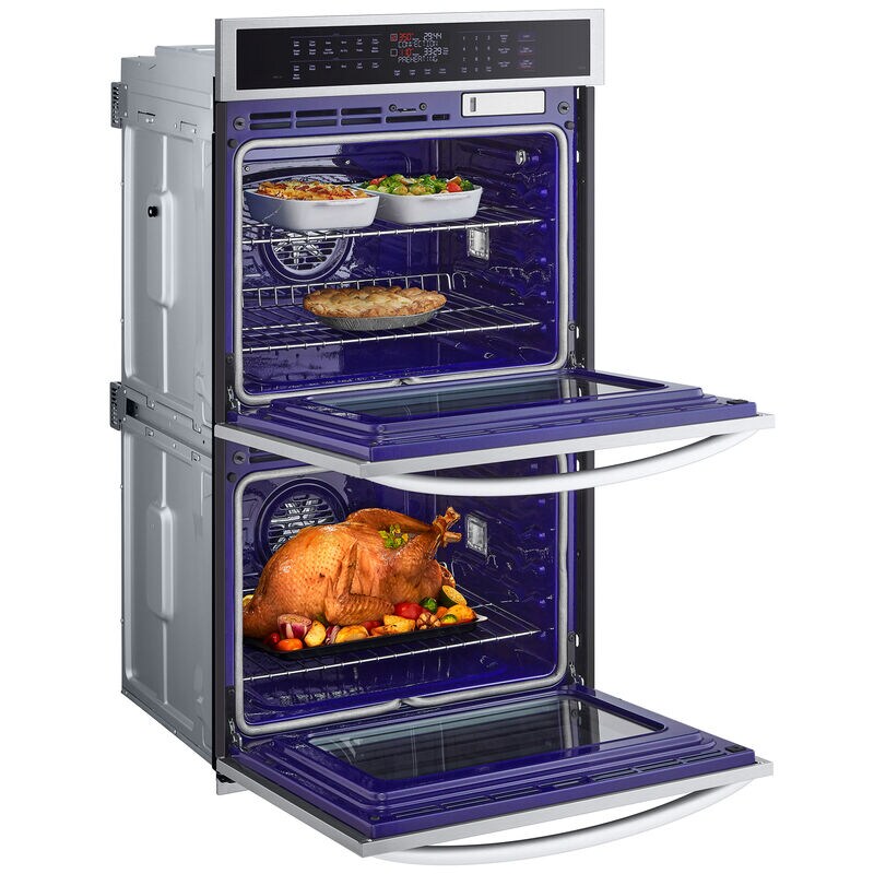 LG 30 in. 9.4 cu. ft. Smart Front Control SteamElectric Double Wall Oven with True European Convection - PrintProof Stainless Steel, , hires