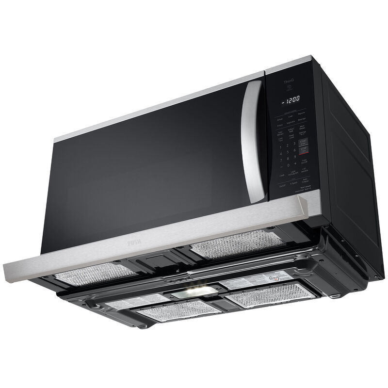 LG 30 in. 2.1 cu. ft. Over-the-Range Microwave with 10 Power Levels, 400 CFM & Sensor Cooking Controls - Print Proof Stainless Steel, PrintProof Stainless Steel, hires