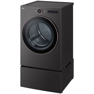 LG 27 in. 7.4 cu. ft. Smart Stackable Electric Dryer with AI Sensor Dry, TurboSteam, Sanitize & Steam Cycle - Black, Black, hires