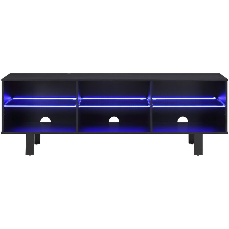 Living Style 65 in. TV Stand - Black, , hires