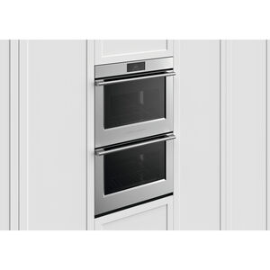 Fisher & Paykel Series 9 30 in. 8.2 cu. ft. Smart Top Control Electric Double Wall Oven with Standard Convection - Stainless Steel, , hires