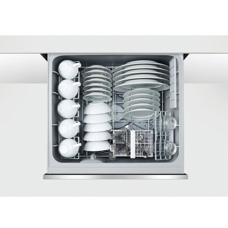 Fisher & Paykel Series 7 24 in. Built-In Dishwasher with Front Control, 42 dBA Sound Level, 14 Place Settings, 9 Wash Cycles & Sanitize Cycle - Stainless Steel, , hires