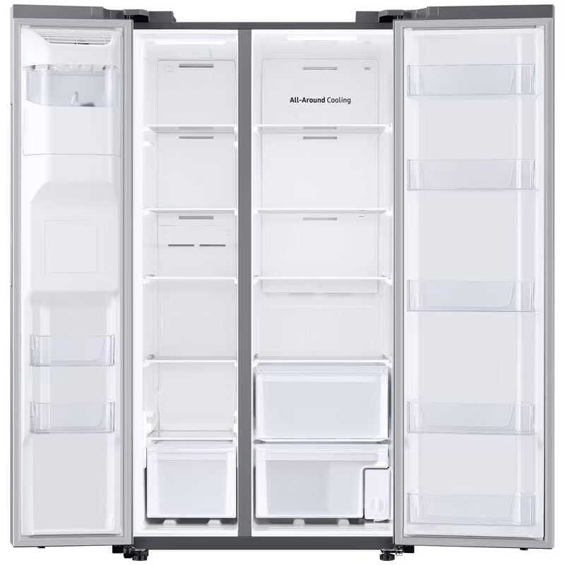 Samsung 36 in. 27.4 cu. ft. Side by Side Refrigerator with Ice & Water Dispenser - Stainless Steel, Stainless Steel, hires