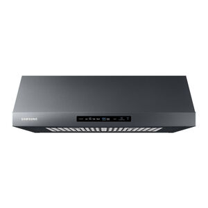 Samsung 30 in. Standard Style Range Hood with 4 Speed Settings, 390 CFM, Convertible Venting & 2 LED Lights - Black Stainless Steel, Black Stainless Steel, hires