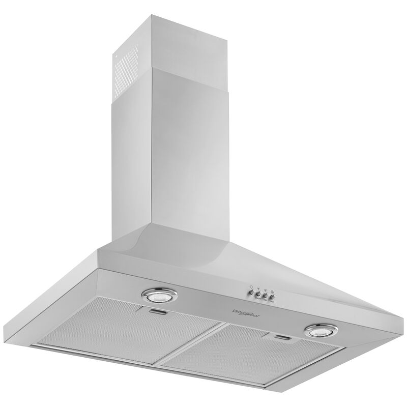 Whirlpool 30 in. Convertible Chimney Style Range Hood with 300 CFM, 3 Fan Speeds & 2 LED Lights - Stainless Steel, , hires