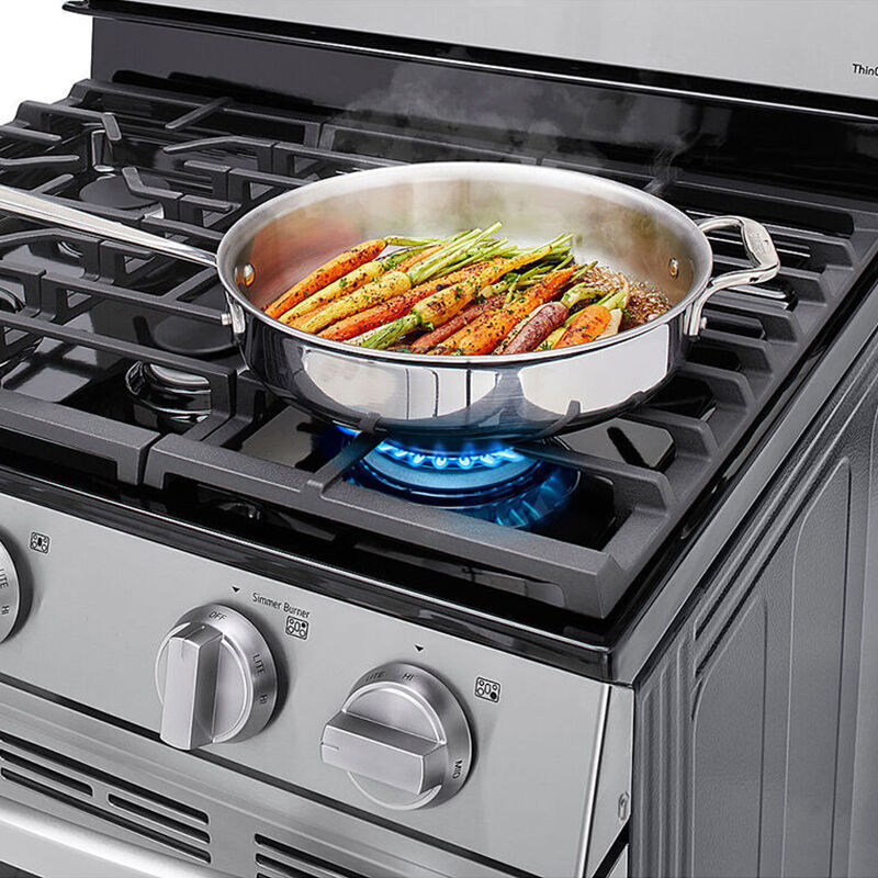 LG 30 in. 5.8 cu. ft. Smart Gas Range with 5 Sealed Burners - Stainless Steel, , hires