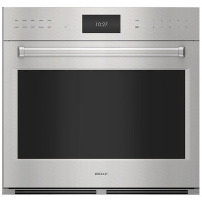 Wolf E Series 30 in. 4.7 cu. ft. Electric Smart Wall Oven with Dual Convection & Self Clean - Stainless Steel | SO3050PE/S/P