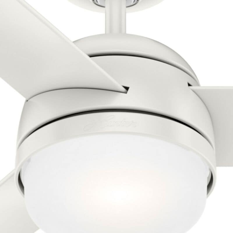 Hunter Midtown 48 in. Ceiling Fan with LED Light Kit and Handheld Remote - Fresh White, Fresh White, hires