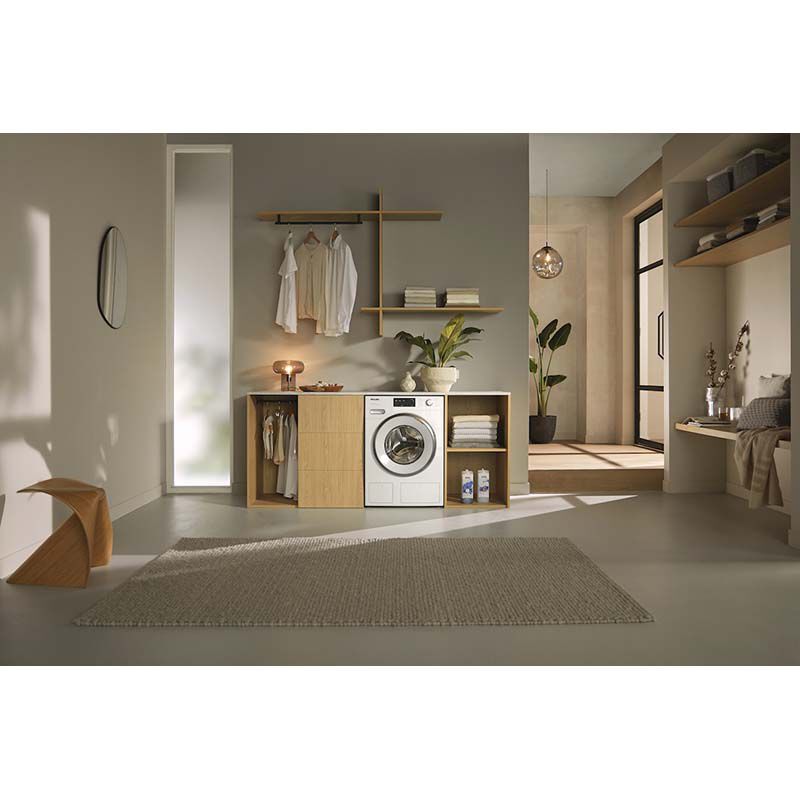 Miele 24 in. 2.26 cu. ft. Smart Stackable Front Load Washer with TwinDos Detergent Dispenser, IntenseWash & Steam Cycle - Lotus White, , hires