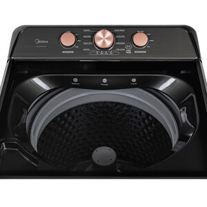 Midea 26 in. 4.1 cu. ft. Top Load Washer with Power Wave 360 Agitator - Metallic Gray, Black, hires