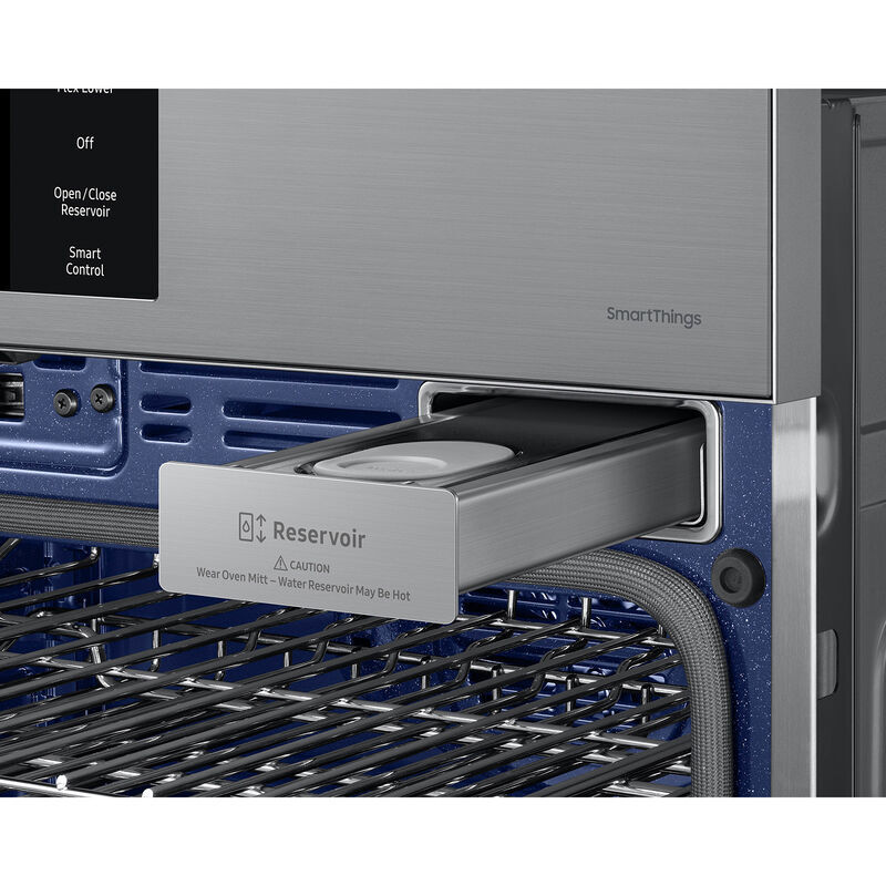 Samsung Bespoke 30 in. 5.1 cu. ft. Smart Steam Electric Single Wall Oven with Dual Convection - Stainless Steel, , hires