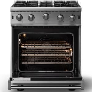 Viking 5 Series 30 in. 4 cu. ft. Standard Convection Gas Range with Open Burners - Stainless Steel, , hires