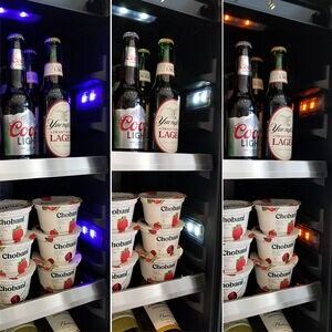 XO 24 in. Built-In/Freestanding Beverage Center with Pull-Out Shelves & Digital Control Right Hinged - Stainless Steel, Stainless Steel, hires