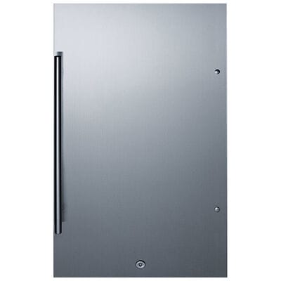 Summit 19 in. 3.1 cu. ft. Outdoor Undercounter Refrigerator - Stainless Steel with Black Cabinet | SPR196OS