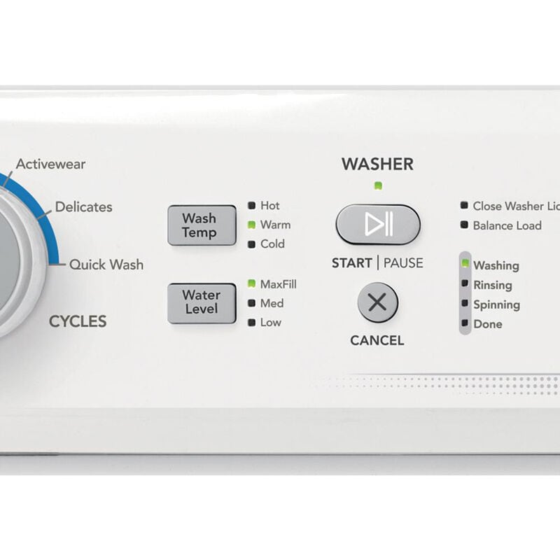 Frigidaire quiet pack washer hot sale dryer balance load