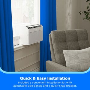 Midea QB Series 10,000 BTU 115V U-Shaped Smart Energy Star Window Air Conditioner with Inverter, 3 Fan Speeds, Sleep Mode & Remote Control - White, , hires