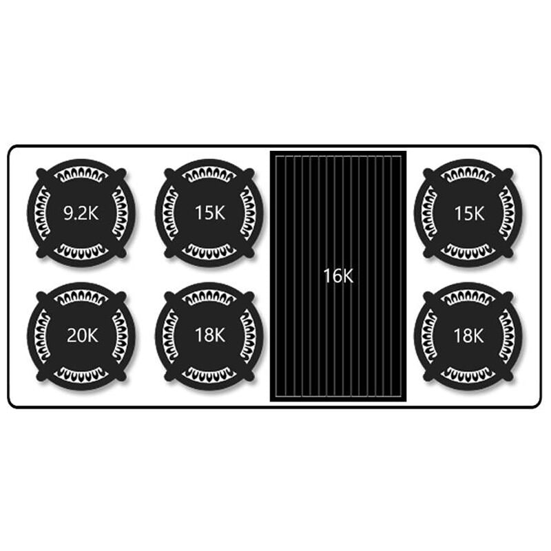 Wolf 48 in. 6-Burner LP Gas Rangetop with Grill & Power Burner - Stainless Steel, , hires