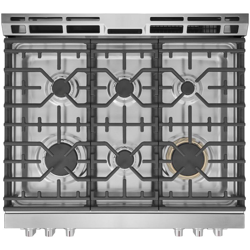 Frigidaire Professional 30 in. 6.0 cu. ft. Smart Air-Fry True European Convection Steam Oven Gas Range with 6 Sealed Burners & Griddle - Stainless Steel, , hires
