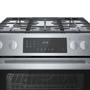 Bosch Benchmark 30 in. 4.8 cu. ft. Standard Convection Slide-In Gas Range with 5 Sealed Burners - Stainless Steel, , hires