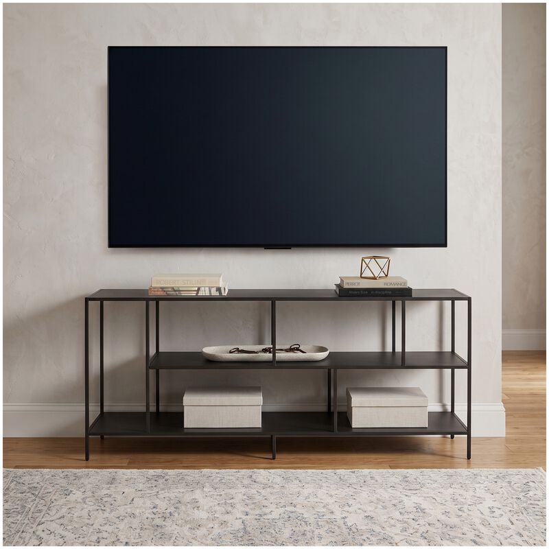 Preston & Cole Malachi 55" Wide TV Stand for TVs up to 60" - Blackened Bronze, , hires