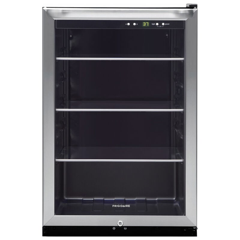 Frigidaire 22 in. 4.6 cu. ft. Compact Beverage Center with Adjustable Shelves & Digital Control - Stainless Steel, , hires