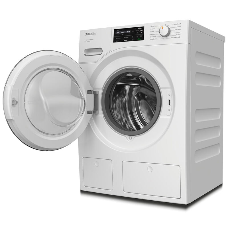 Miele TwinDos 24 in. 2.26 cu. ft. Smart Stackable Front Load Washer with Sanitize Cycle & Steam Cycle - Lotus White, , hires
