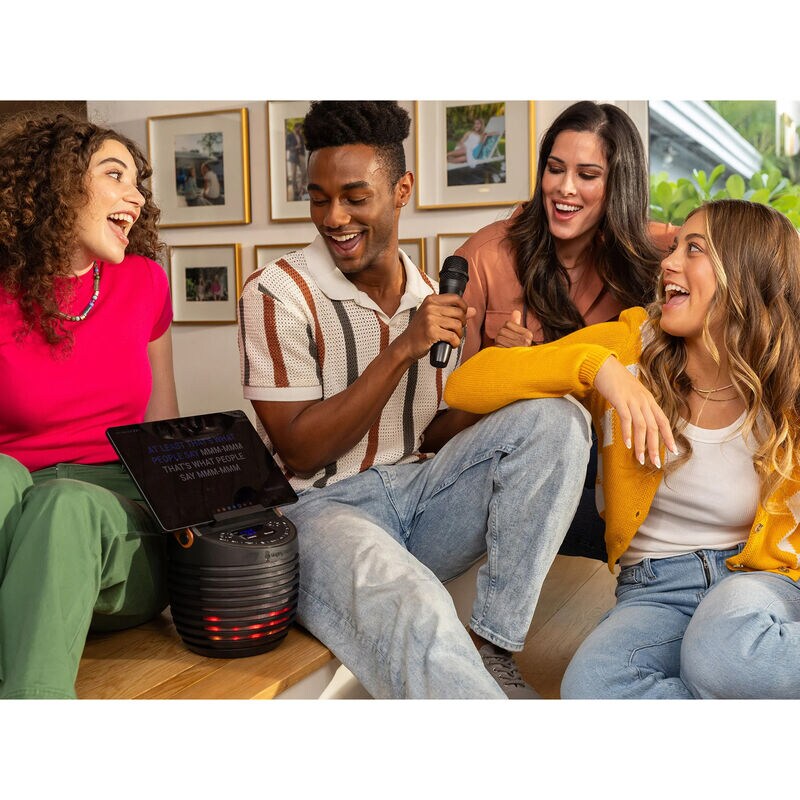 Singing Machine SMC2020 SingCast One - Video Casting Karaoke System with Bluetooth, Light Show & Voice Changing Effects, , hires