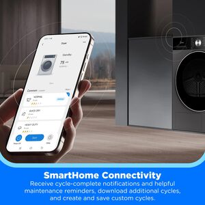 Midea 24 in. 4.4 cu. ft. Smart Stackable Ventless Electric Dryer with Heat Pump & Sensor Dry - Charcoal Gray, , hires