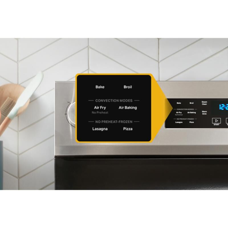 Whirlpool 30 in. 5.0 cu. ft. Air-Fry Standard Convection Gas Range with 5 Sealed Burners - White, , hires