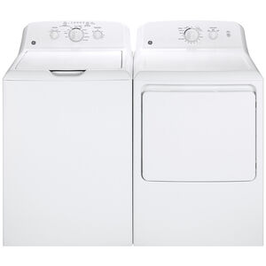 GE 27 in. 6.2 cu. ft. Gas Dryer with Aluminized Alloy Drum - White, , hires