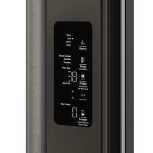 KitchenAid 36 in. 23.1 cu. ft. Smart Counter Depth French Door Refrigerator with Ice & Water Dispenser - Black Ore, Black Ore, hires