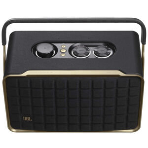 JBL Authentics 300 Portable Smart Home Speaker with Wi-Fi, Bluetooth & Voice Assistants with Retro Design - Black, , hires