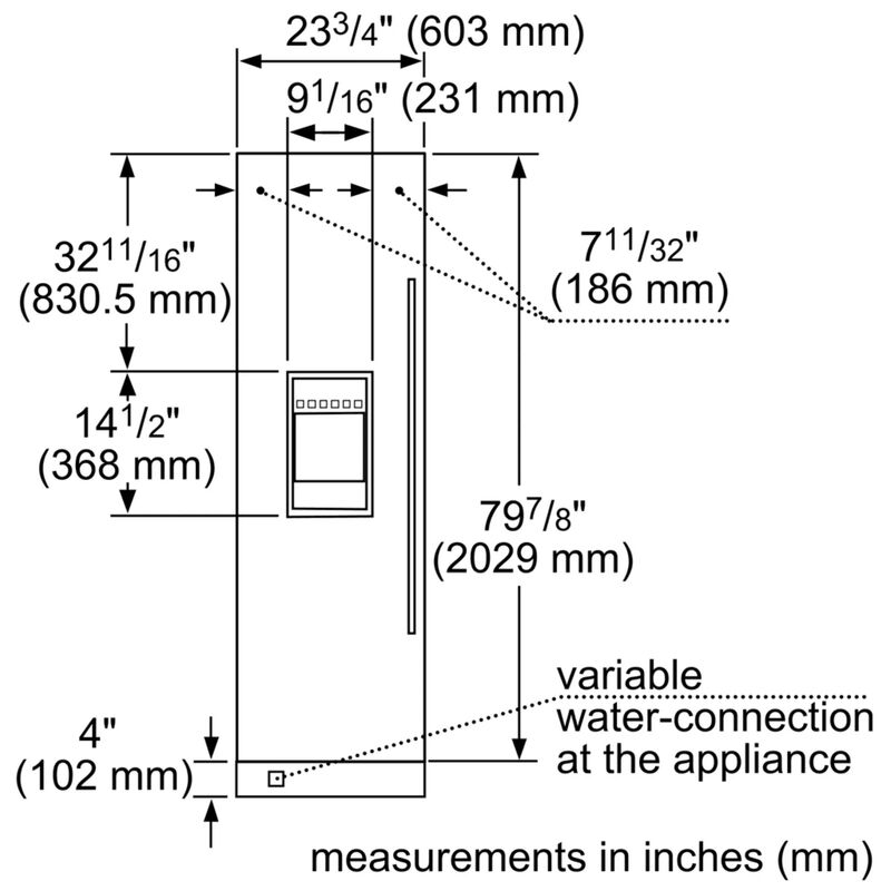 Thermador 24 in. 11.2 cu. ft. Built-in Smart Double-Drawers Upright Freezer with Ice-Maker & Adjustable Shelves - Custom Panel Ready, , hires